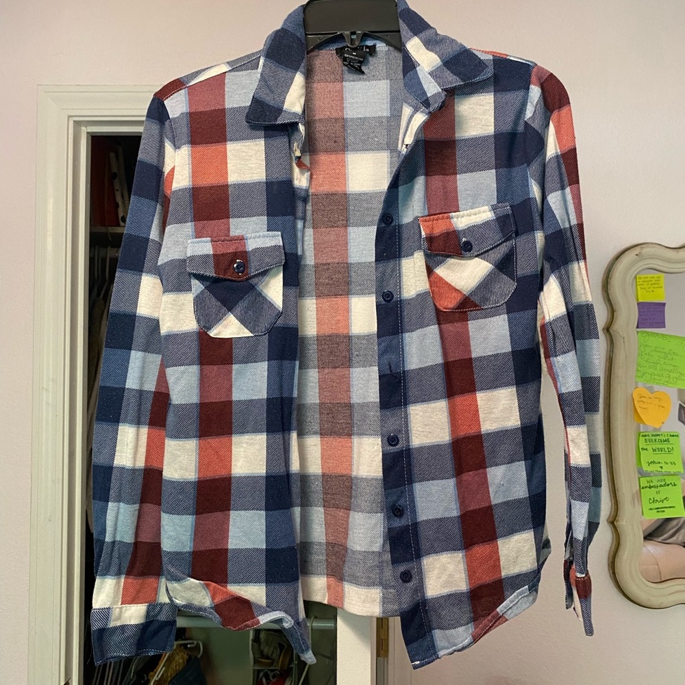 Red white and blue flannel